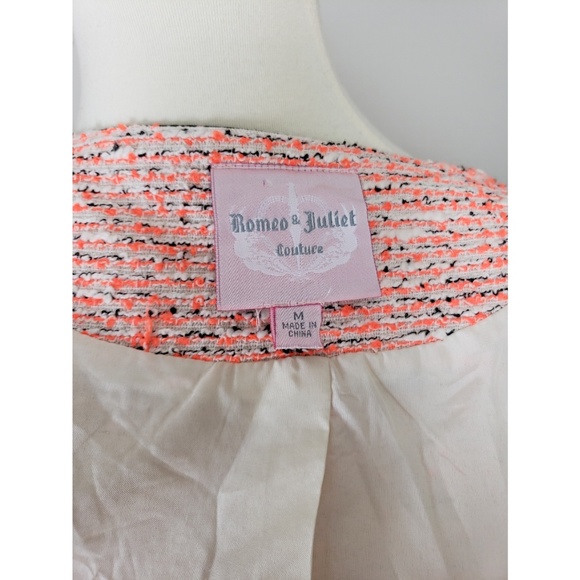 Romeo & Juliet Couture Tweed Moto Jacket - Picture 6 of 8